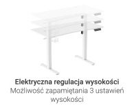 Silver Monkey Biurko elektryczne ED-140 white - 1162663 - zdjęcie 4